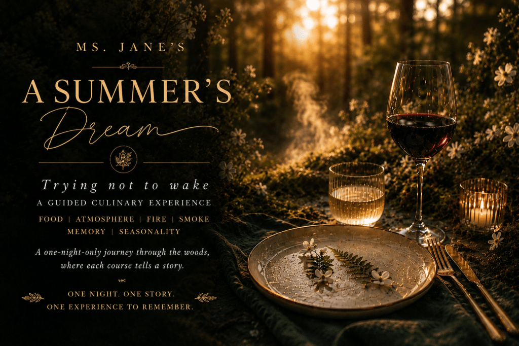 Ms. Jane's Fine Dining Is Hosting A One Night Only Immersive Guided Dining Experience On Saturday June 20th
